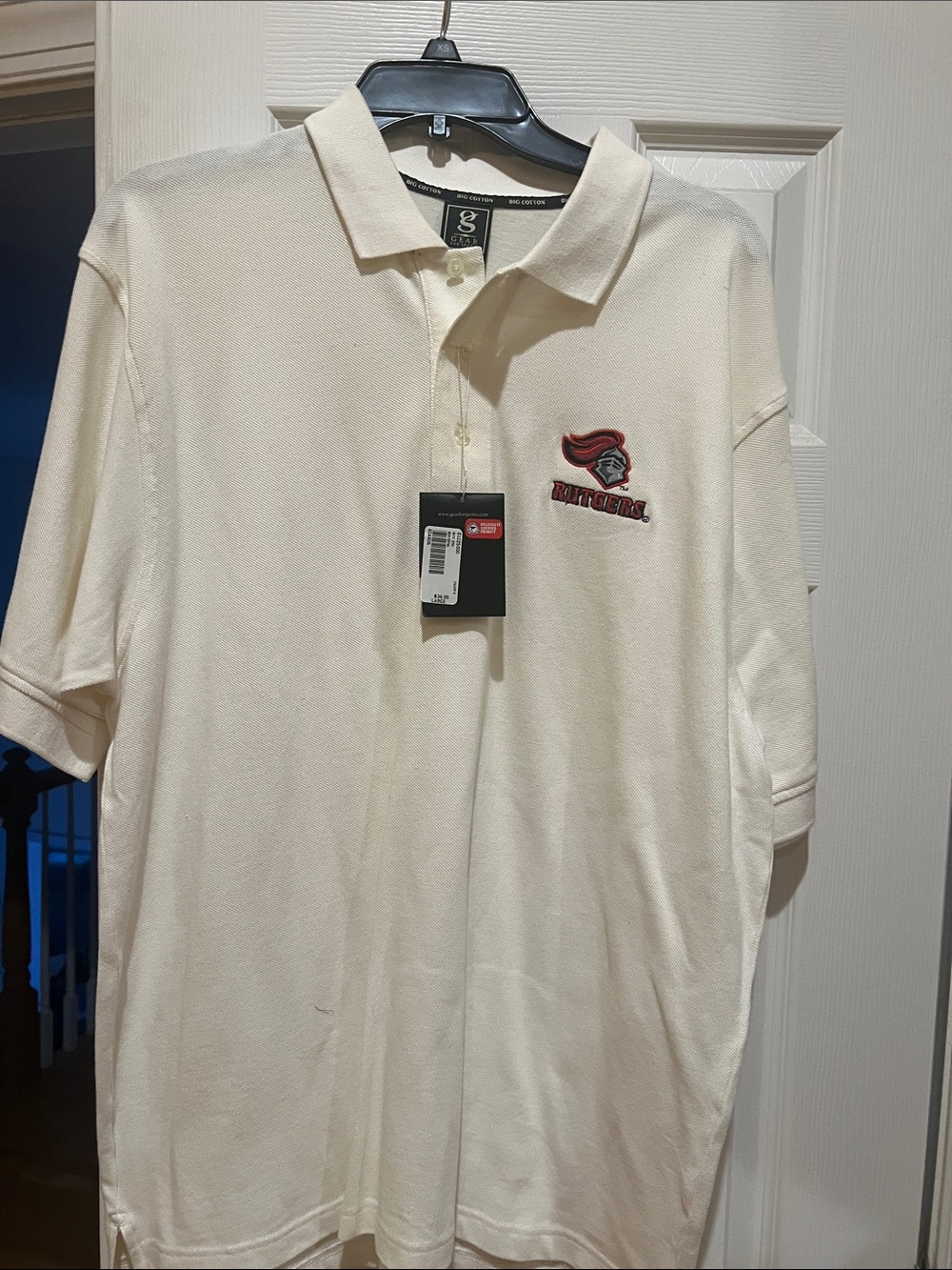 Gear For Sports Cream Polo with Embroidered Maroon Logo